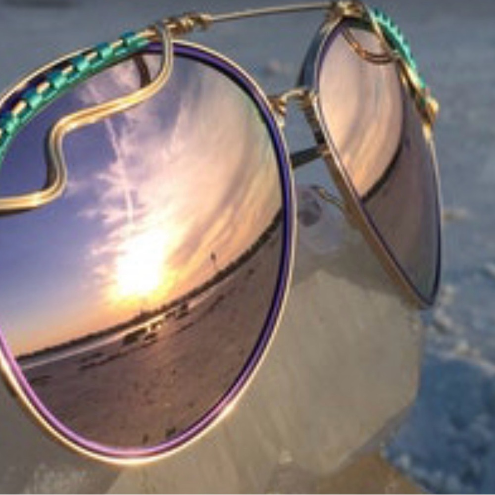 Boho Wire Hand Wrapped Aviator Sunglasses
